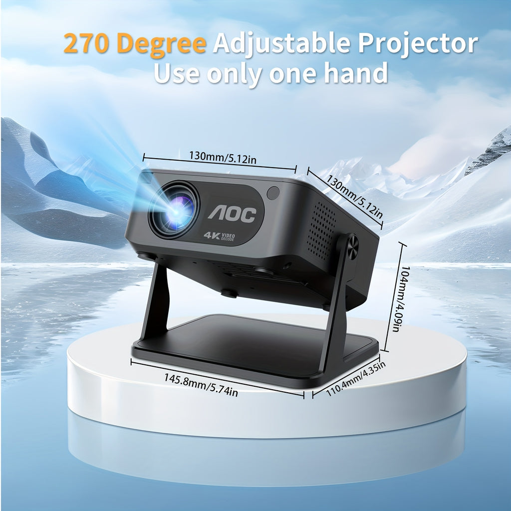 AOC HA109 Portable HD Projector with Fast Focus, Built-in Speakers & USB