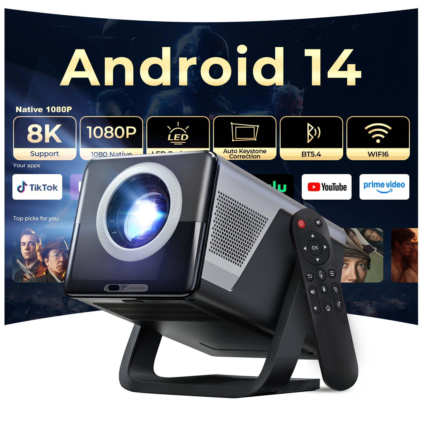 WEMI Portable Projector Compatible for Android\u002FTV Stick\u002FWindows