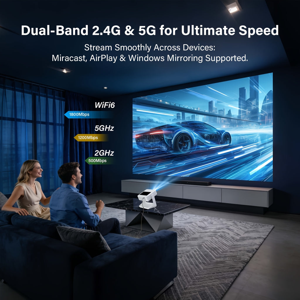 HD Home Theater Projector: Supports 4K And Android OS