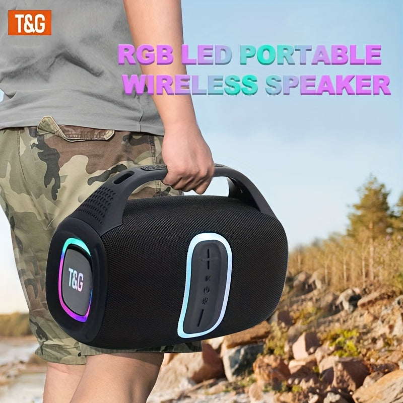 TG674 30W Large Speaker, Outdoor Portable Subwoofer Speaker, Wireless Speakers with Handle, IPX4, Dual Pairing, 3600mAh Battery, Booming Bass. Fro Halloween