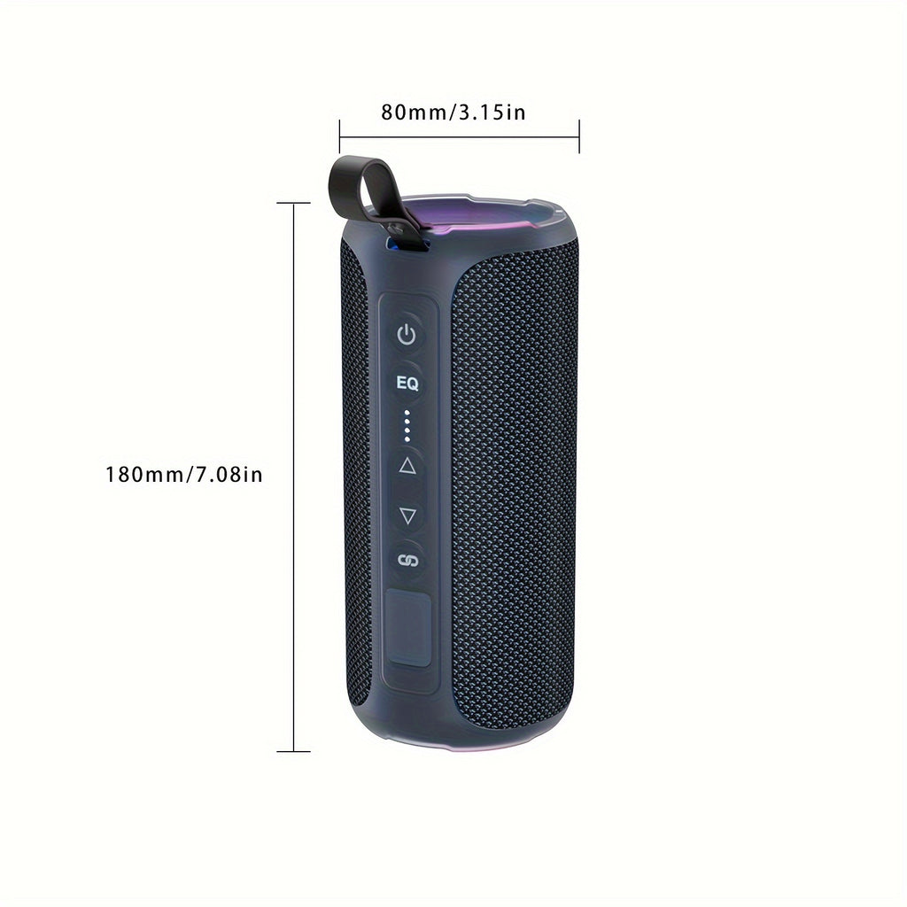 Ortizan 40W PMPO Loud Stereo Portable Speaker | IPX7, Wireless, with Deep Bass, LED Light, 30H Battery, TF Card, AUX, True Wireless Stereo for Indoor & Outdoor Use
