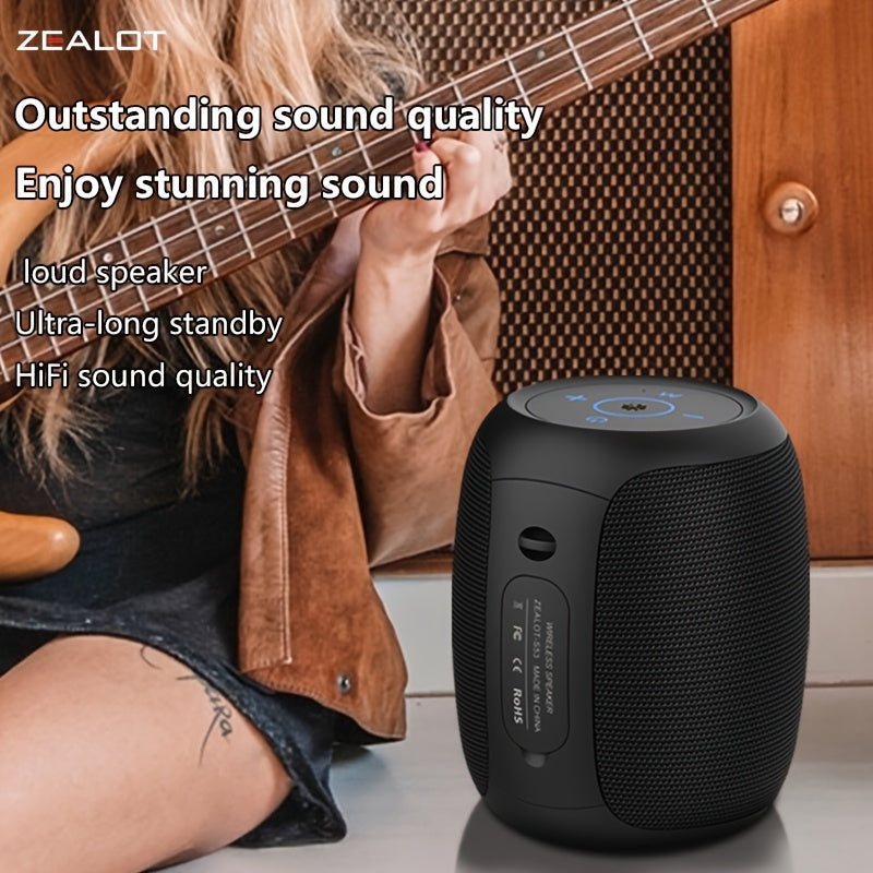 ZEALOT S53 Wireless Speakers, Wireless Speaker, Dual Pairing, 3600Mah Battery, 24 Hours Playtime Loud Stereo, Booming Bass. Charging Cable, Connect with Mobile Phone\u002FTablet\u002FTv