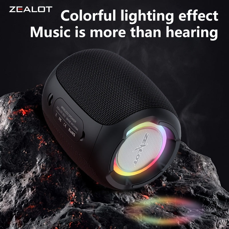 ZEALOT S53 Wireless Speakers, Wireless Speaker, Dual Pairing, 3600Mah Battery, 24 Hours Playtime Loud Stereo, Booming Bass. Charging Cable, Connect with Mobile Phone\u002FTablet\u002FTv