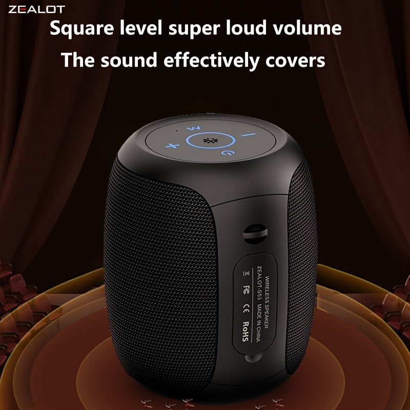 ZEALOT S53 Wireless Speakers, Wireless Speaker, Dual Pairing, 3600Mah Battery, 24 Hours Playtime Loud Stereo, Booming Bass. Charging Cable, Connect with Mobile Phone\u002FTablet\u002FTv