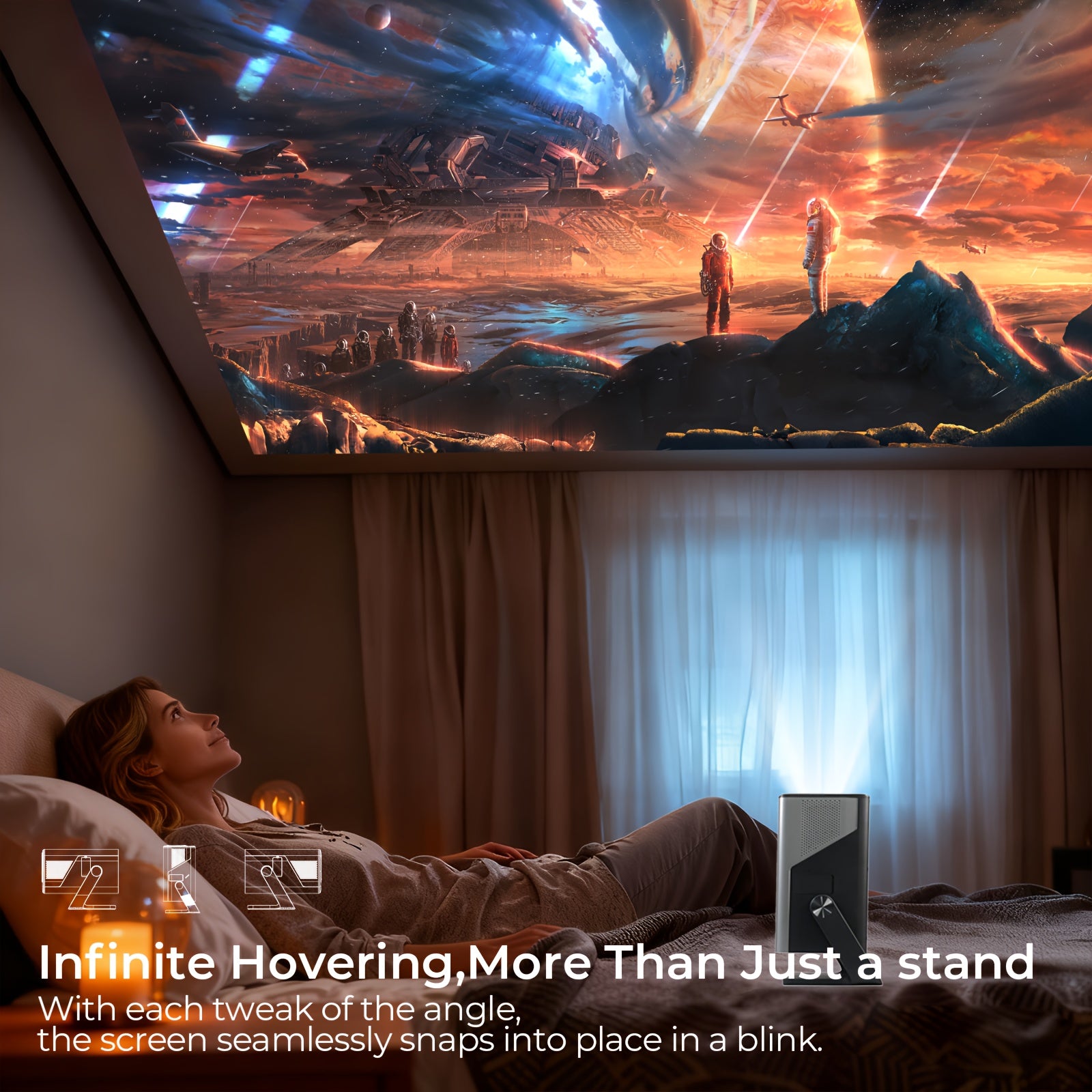 WEMI Portable Projector Compatible for Android\u002FTV Stick\u002FWindows