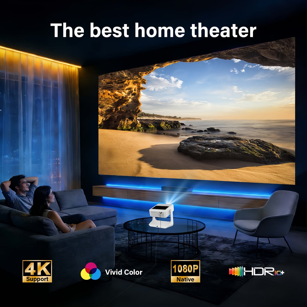HD Home Theater Projector: Supports 4K And Android OS