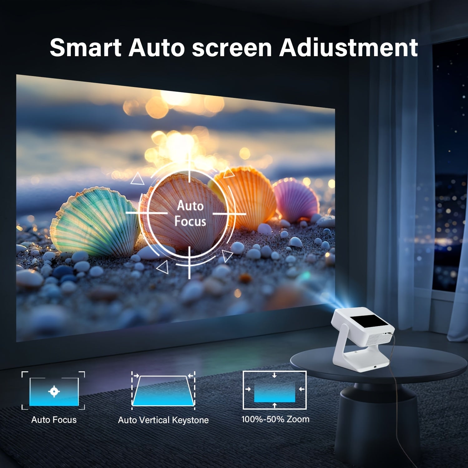 HD Home Theater Projector: Supports 4K And Android OS