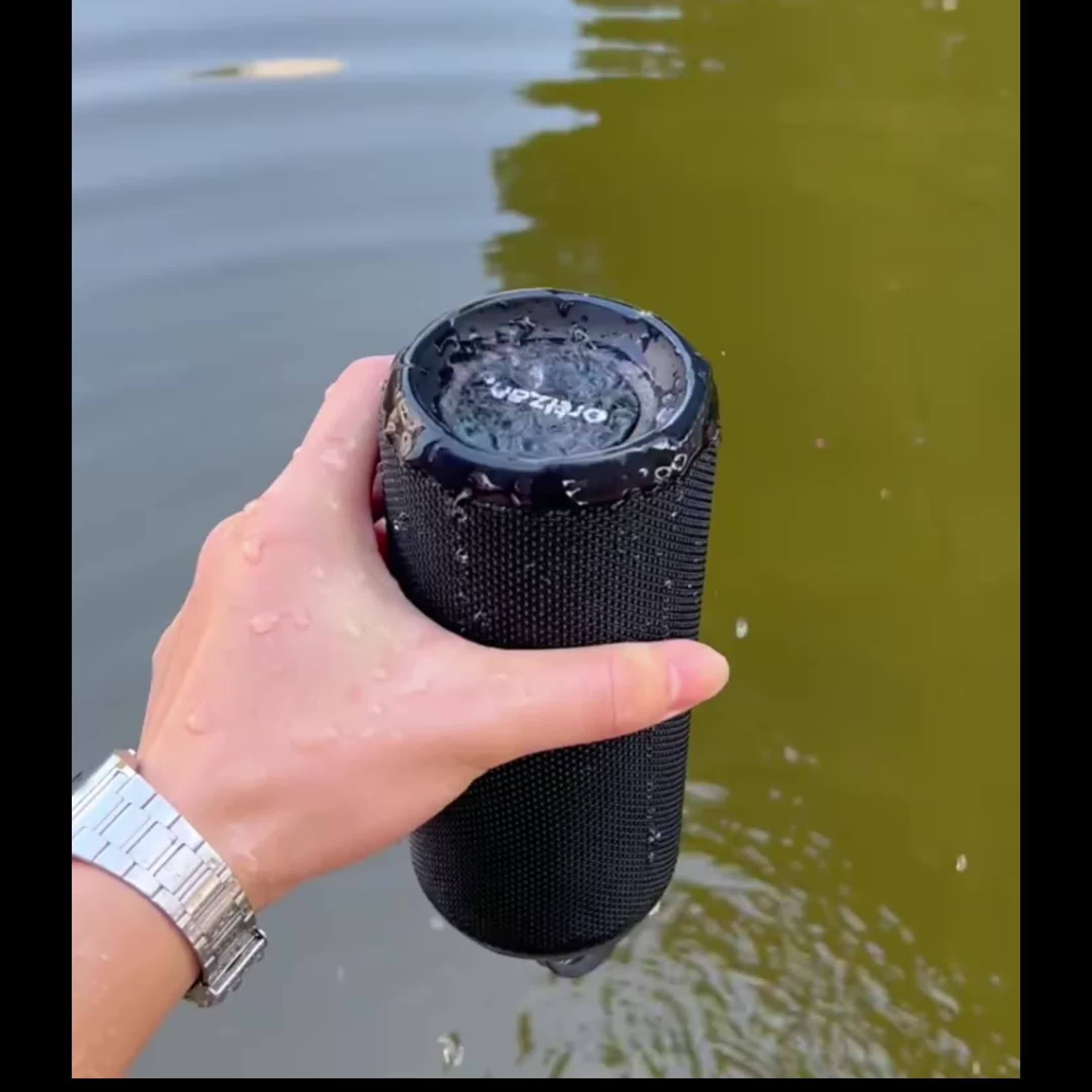Ortizan 40W PMPO Loud Stereo Portable Speaker | IPX7, Wireless, with Deep Bass, LED Light, 30H Battery, TF Card, AUX, True Wireless Stereo for Indoor & Outdoor Use